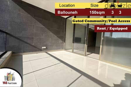 Ballouneh 150m2 | Rent | Equipped Kitchen | Gated Community | KS |