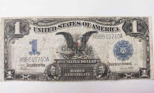 USA Black Eagle Large One Dollar banknote 1899