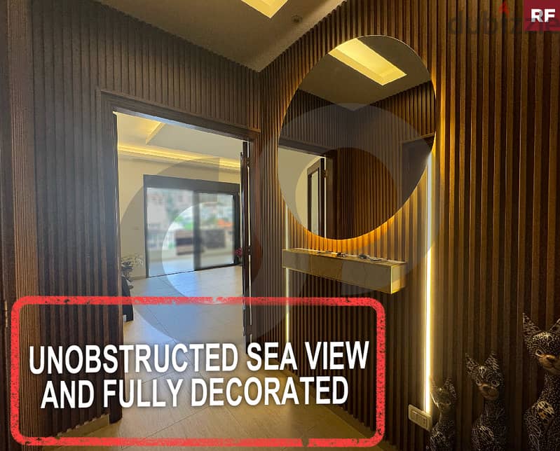 unobstructed sea view-Fully decorated -Jbeil /جبيل  REF#RF115258 0