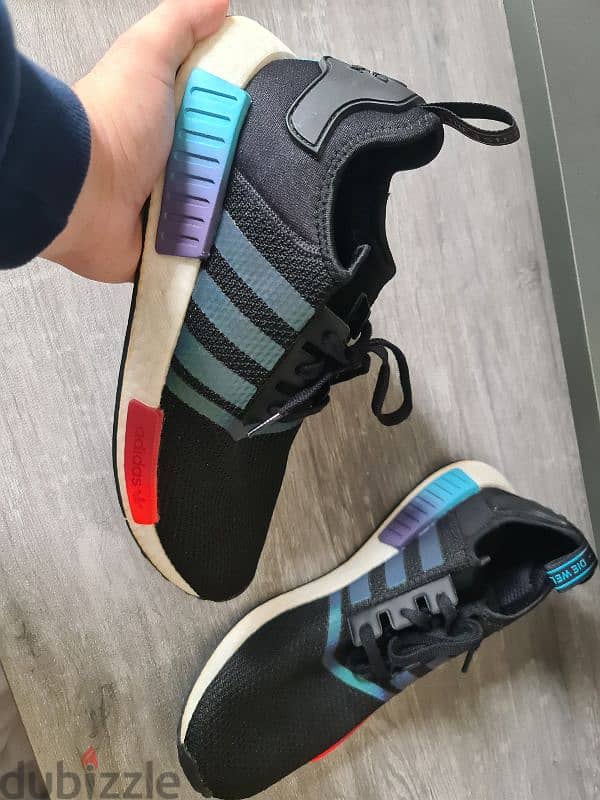 Adidas Originals NMD R1 Boost Black Red Blue Gradient 0