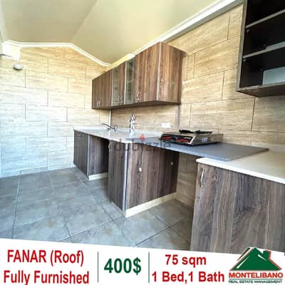 Fully Furnished 75 sqm Roof for rent in Fanar with view