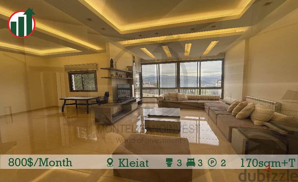 Semi Furnished Apartment for Rent in Kleait !!!! 0