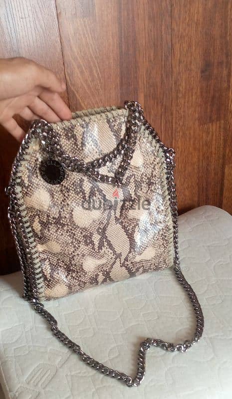 handbag StellMcC/Rtney Snake leather Made in Italy 0