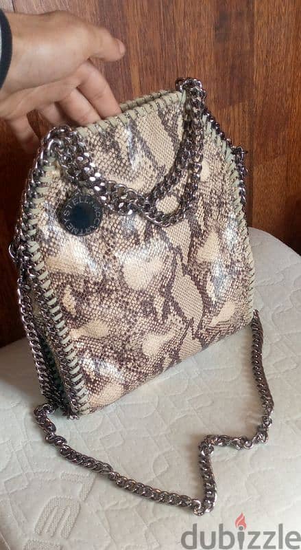 handbag StellMcC/Rtney Snake leather Made in Italy 1