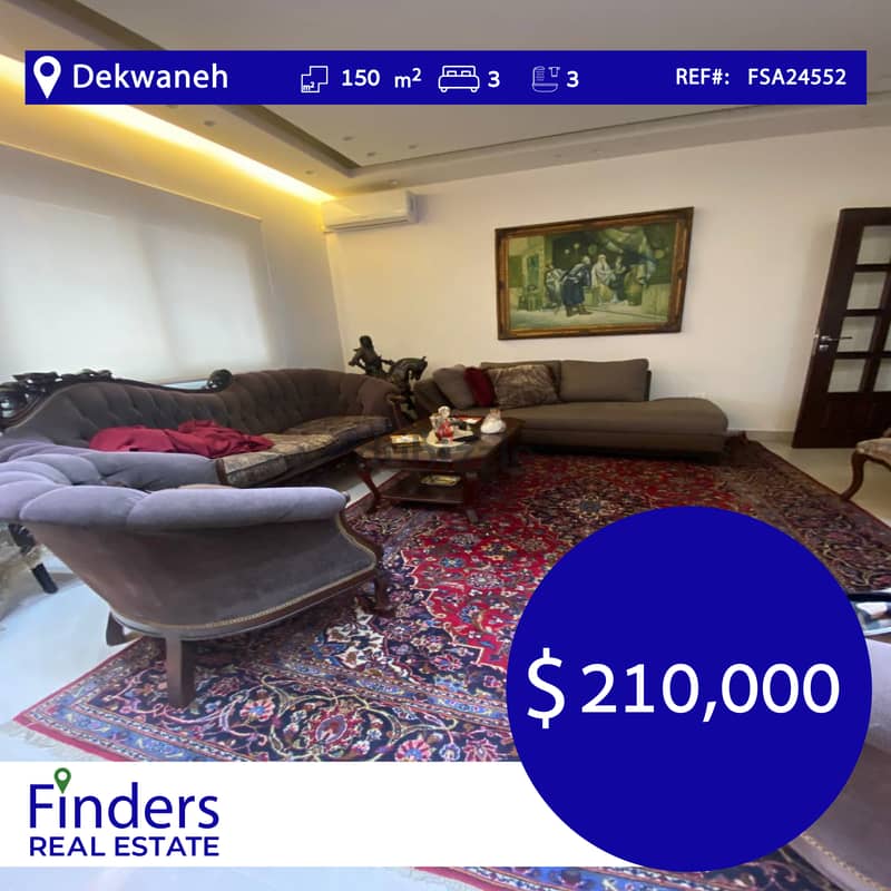 Apartment for sale in Dekwaneh! | شقة للبيع في الدكوانة 0