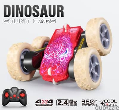 Dinosaur crazy stunt racing car