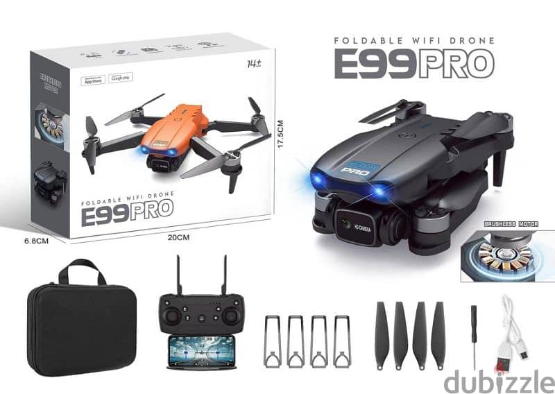 FOLDABLE WIFI E99PRO full remote control drone with remote control 1