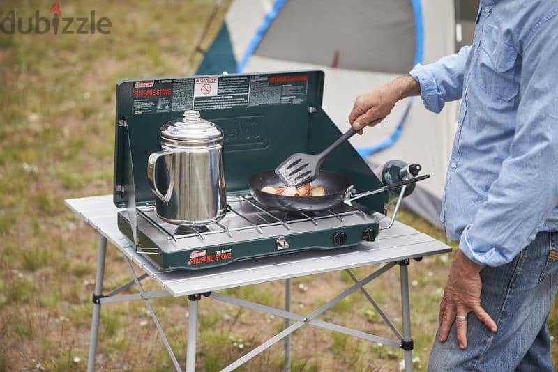 coleman gas camping stove 2 burner 0