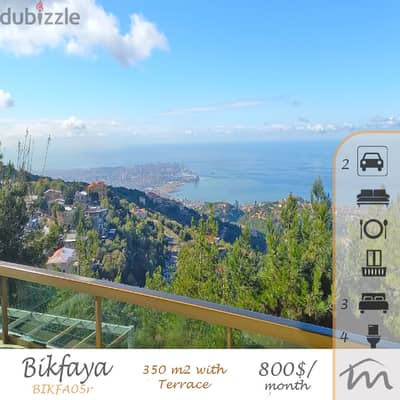 Bikfaya | Signature 350m² + Terrace | Panoramic View | 4 Bedrooms Apt