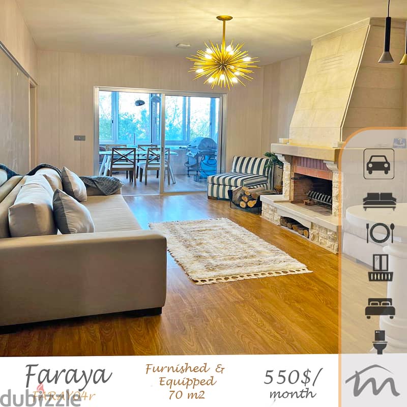 Faraya | Signature Furnished/Equipped 1 Bedroom Chalet | PerfectEscape 0