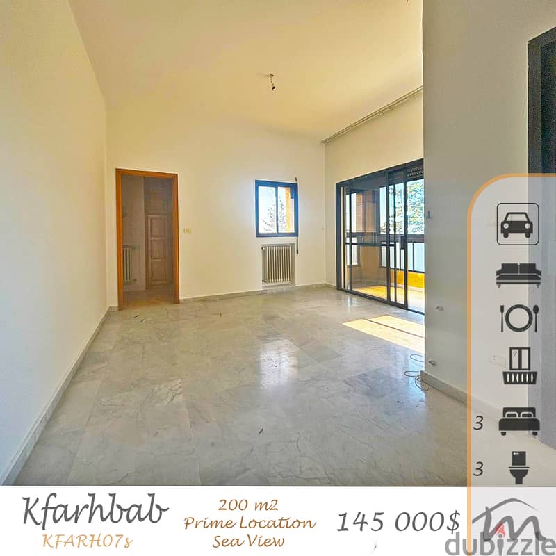 Kfarehbeb | 725$/m² | 3 Bedrooms Apartment | Balconies | Catchy Deal 0