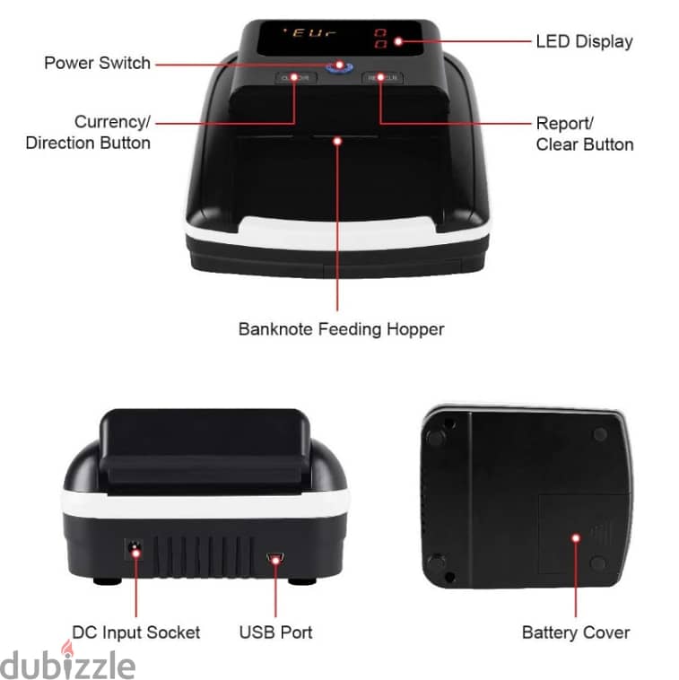 Fake bill detector (USD, Euro, LBP) 3