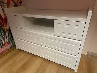 bedroom dresser wide for clothes or toy storage