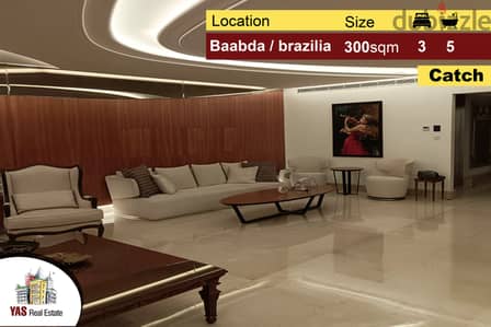 Baabda/Brazilia 300m2 | Spacious Flat | Decorated | Catch | PA