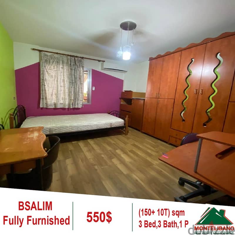 Fully Furnished Apartment for rent in Bsalim 0