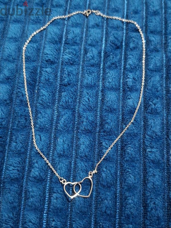 925 Sterling Silver hearts necklace 1