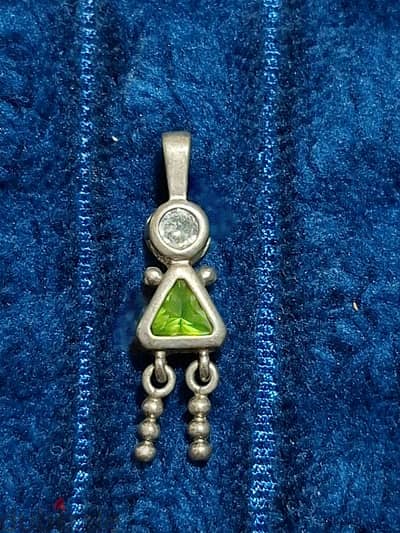 925 Sterling Silver Pendant with Genuine Stones