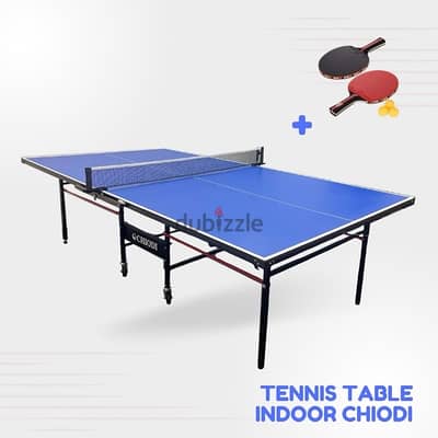 Ping Pong Tennis Table Indoor Chiodi with set of rackets