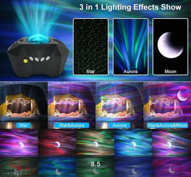 Night Light - Aurora Galaxy Light Projector with Wireless Music 1