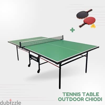 Ping Pong Tennis Table Outdoor Chiodi With Set Of Rackets