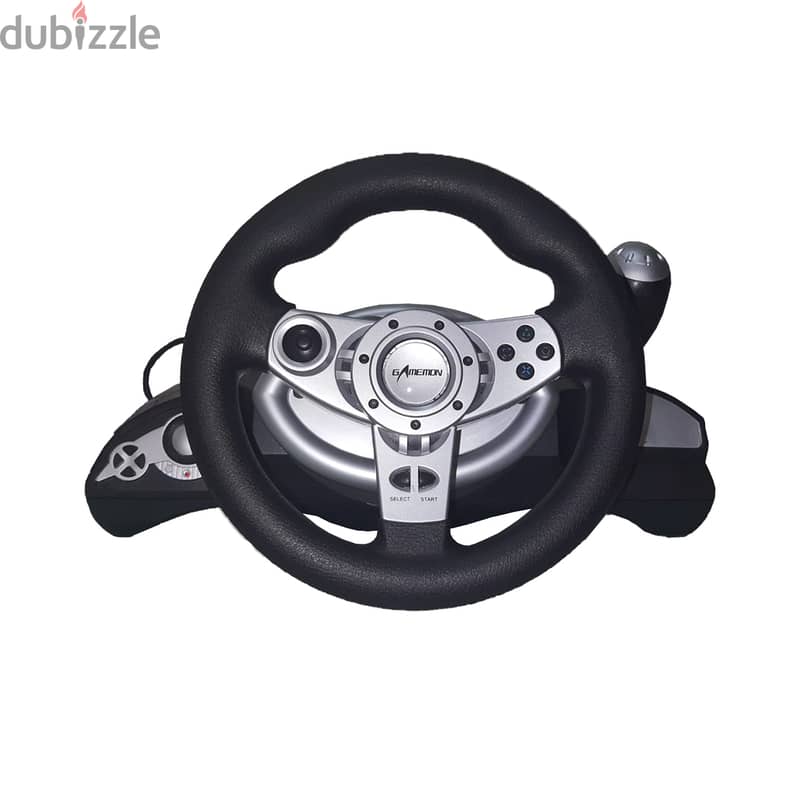 Gamemon Wired Steering Wheel for PS2 / PS3 / PC 0