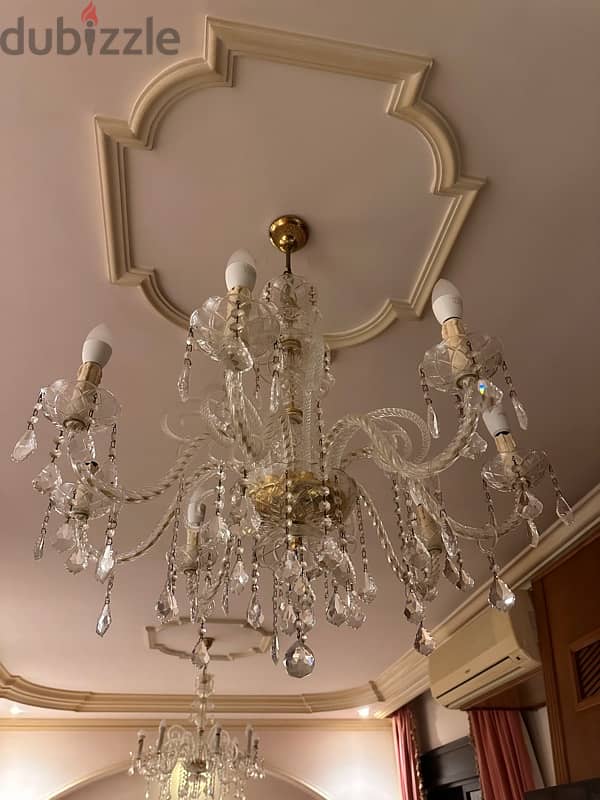 Trio Crystal chandeliers 2