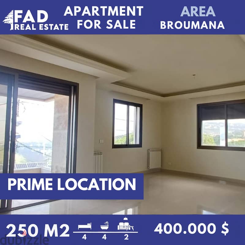 Apartment For Sale In Broumana شقة للبيع في برمانا 0