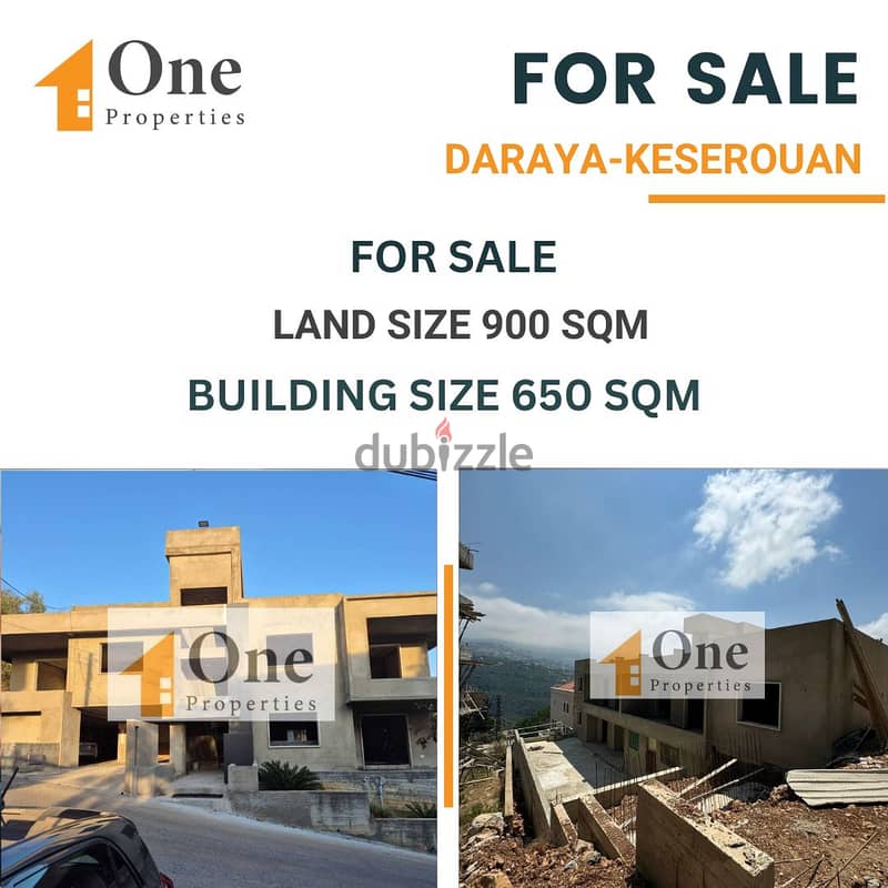 BUILT-UP LAND FOR SALE IN DARAYA-KESEROUAN 0