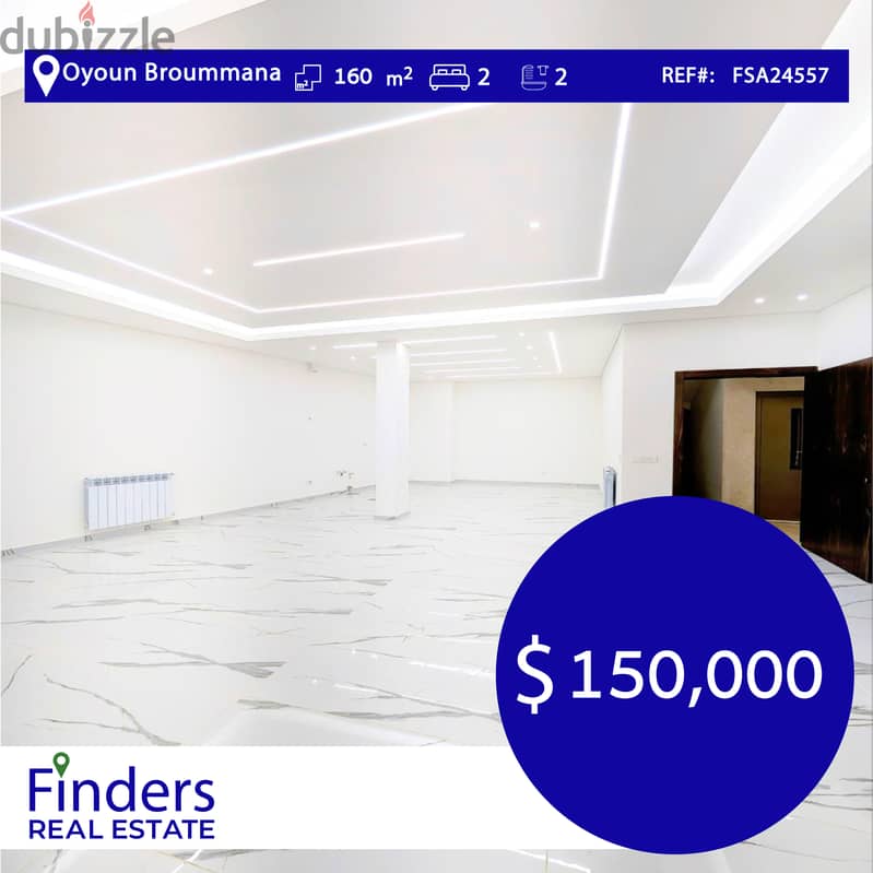 Apartment for sale in Oyoun Broummana! شقة للبيع في عيون برمانا 0