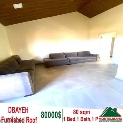 Fully Furnished 80 Sqm Roof  for sale in Dbayeh