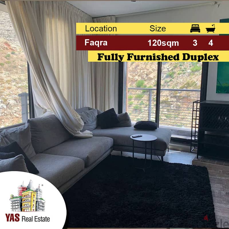 Faqra 120m2 | Duplex Furnished Chalet | Mountain View | PA | 0