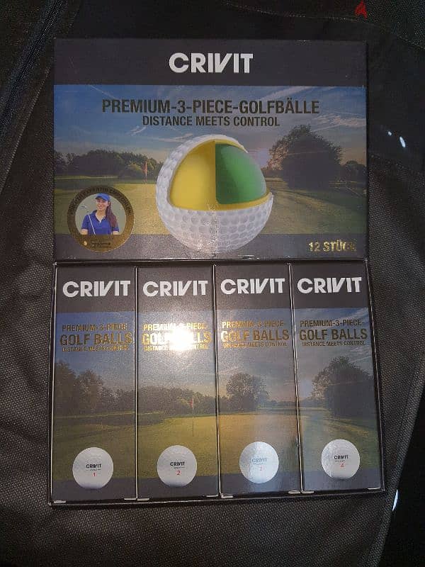 GOLF BALLS  PREMIUM  4x3  12  PIECES 1 2 3 4 CRIVIT 7