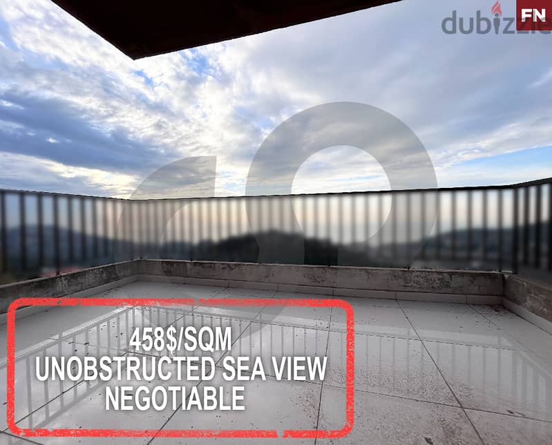 458$/sqm-unobstructed sea view-Negotiable -Ghedres/غدراس REF#FN115374 0