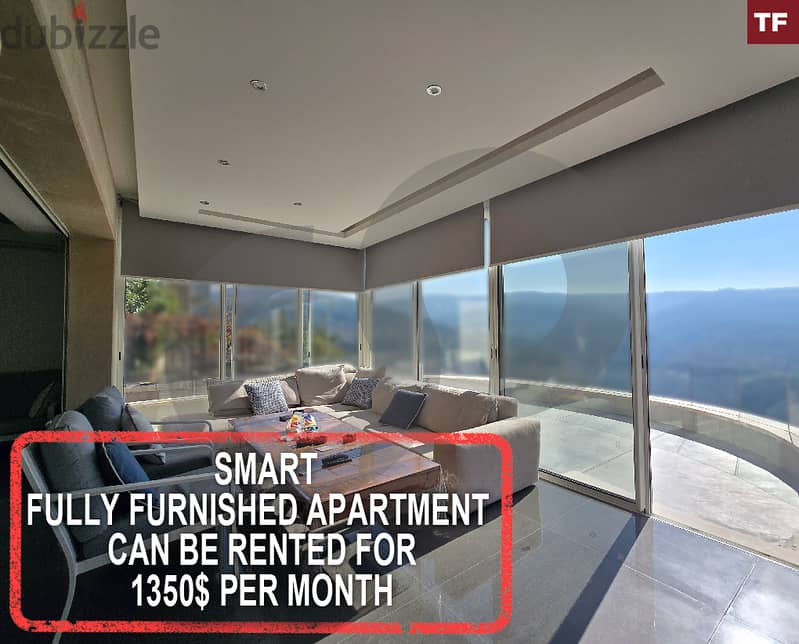 Smart Apartment-panoramic view- Broumana Oyoun/ برمانا REF#TF115383 0