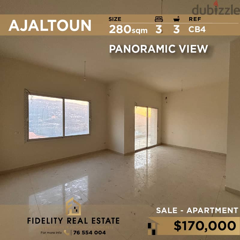 Apartment for sale in Ajaltoun CB4 شقة للبيع في عجلتون 0