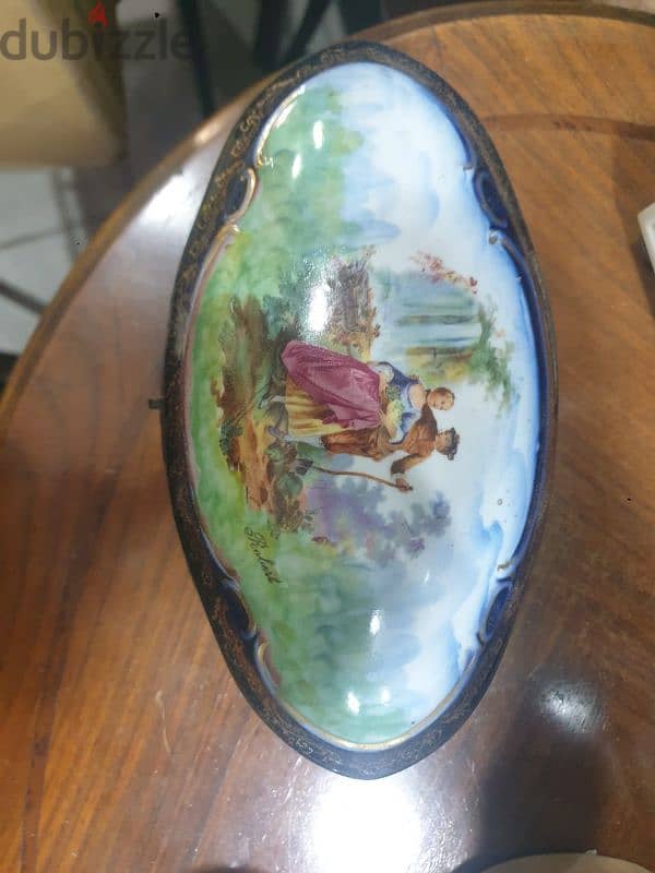 true authentic Sevres, chateau des 3 moulins  painted by artist Robert 2