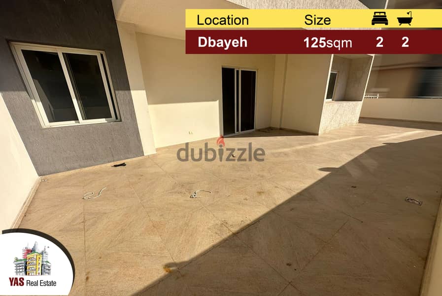 Dbayeh 125m2 | 100m2 Terrace | Dead End Street | New | MJ | 0