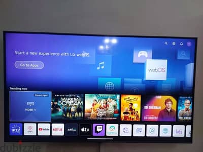 LG 55" UQ80 Series 4K Smart UHD معو كفالة مستعمل ٦ شهور