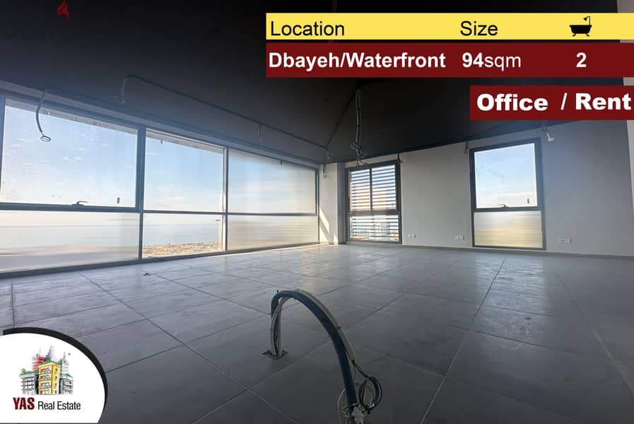 Dbayeh 94m2 | Office | Rent | Prime Location | Sea View | MJ | 0