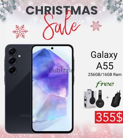 galaxy a55 (16/256gb) with free headset and adapter