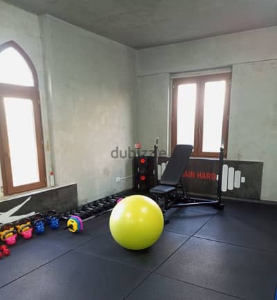 dumbles and all equipments for a small gym