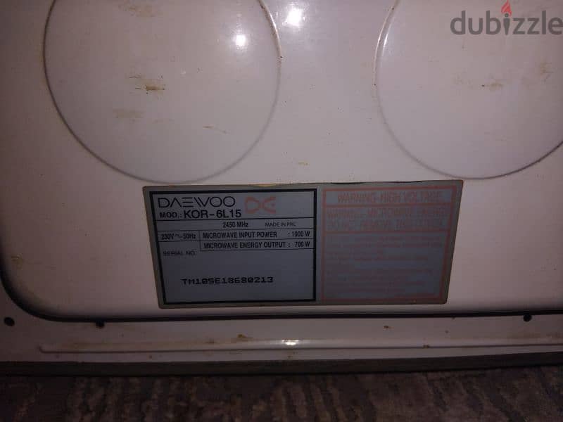 daewoo microwave kor 6l15 2