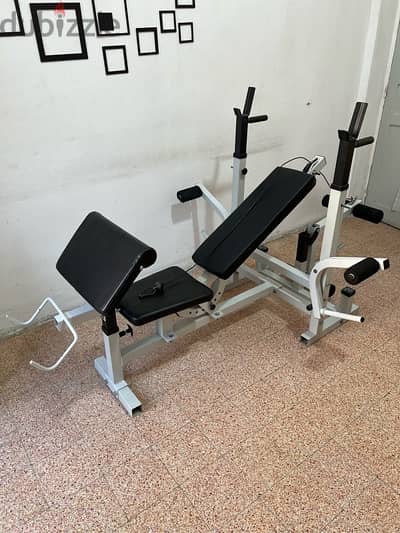 ( Full Home Gym) | Adjustable Bench | weights | Axes | Rubber Mats