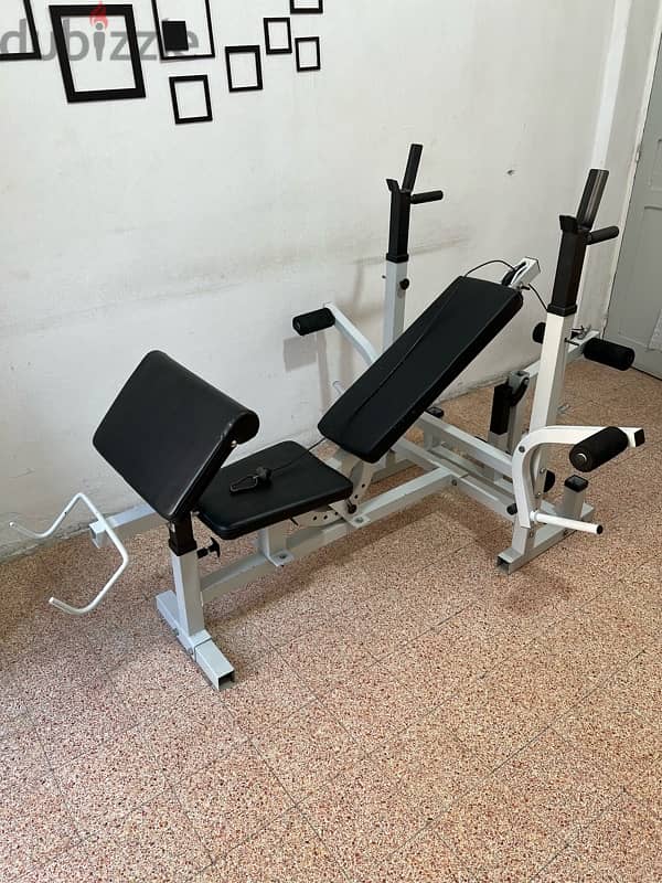 ( Full Home Gym) | Adjustable Bench | weights | Axes | Rubber Mats 0