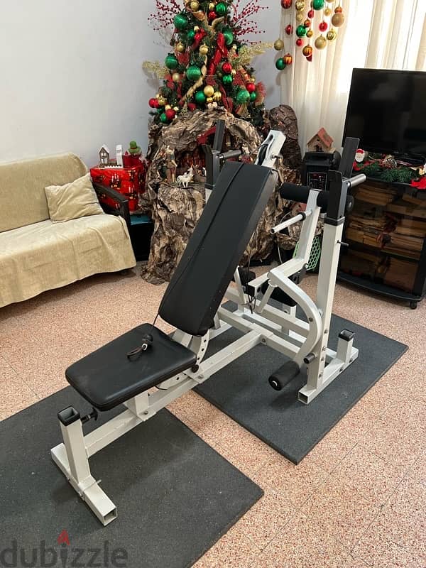 ( Full Home Gym) | Adjustable Bench | weights | Axes | Rubber Mats 3