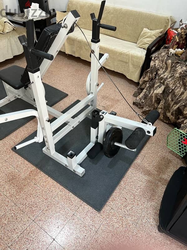 ( Full Home Gym) | Adjustable Bench | weights | Axes | Rubber Mats 5