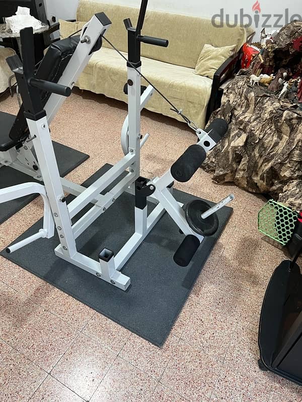 ( Full Home Gym) | Adjustable Bench | weights | Axes | Rubber Mats 6