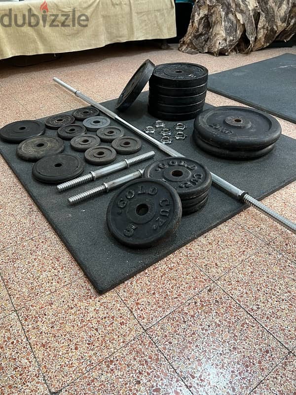 ( Full Home Gym) | Adjustable Bench | weights | Axes | Rubber Mats 14