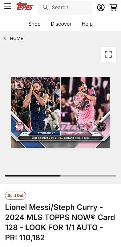 Topps dual CURRY & MESSI in MINT "NIGHT NIGHT" football basketball 2