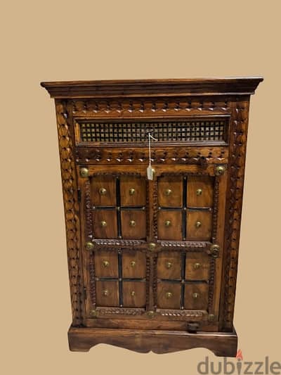 Vintage Carved Wooden Cabinet